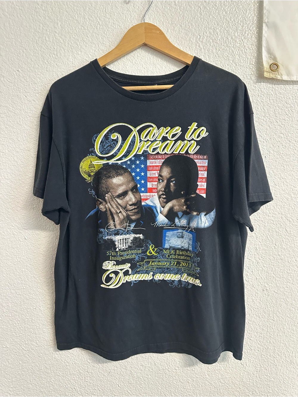 2013 Barack Obama MLK Dare to Dream Inauguration Graphic Tee